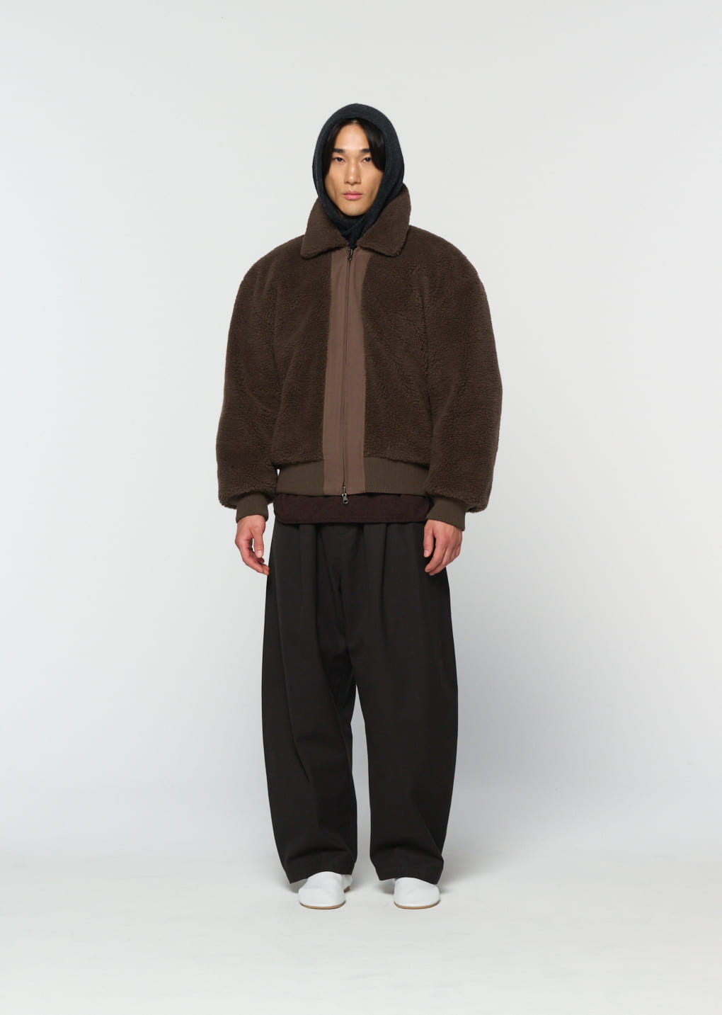 Amomento - cotton reversible shearling jumper (Brown) product image 9 | TRAB K-Fashion Australia