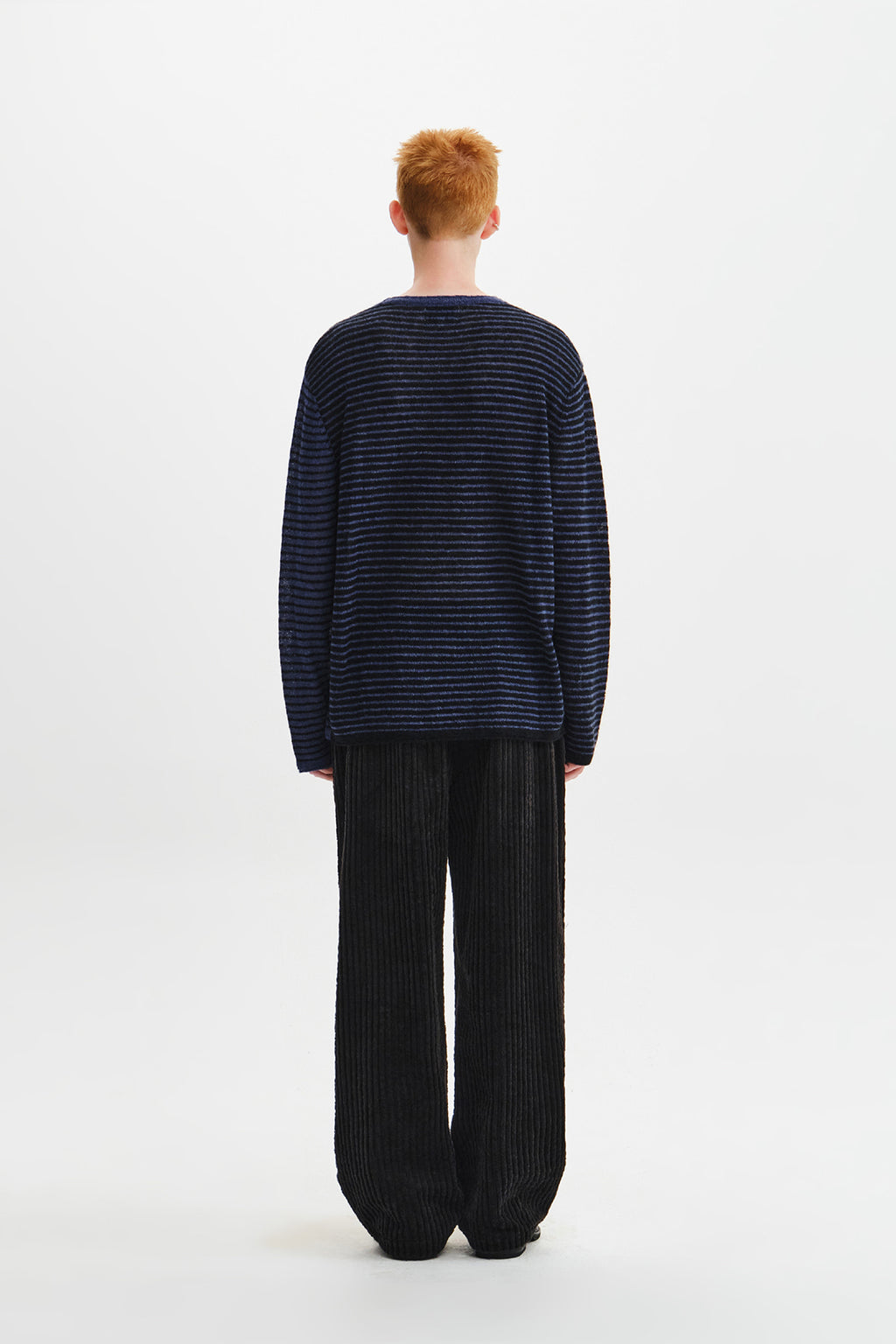 Matin Kim - Multi Stripe Alpaca Blended Knit Pullover (Blue) product image 9 | TRAB K-Fashion Australia