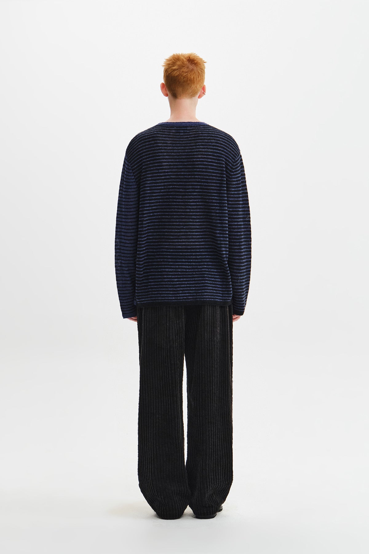 Matin Kim - Multi Stripe Alpaca Blended Knit Pullover (Blue) product image 9 | TRAB K-Fashion Australia