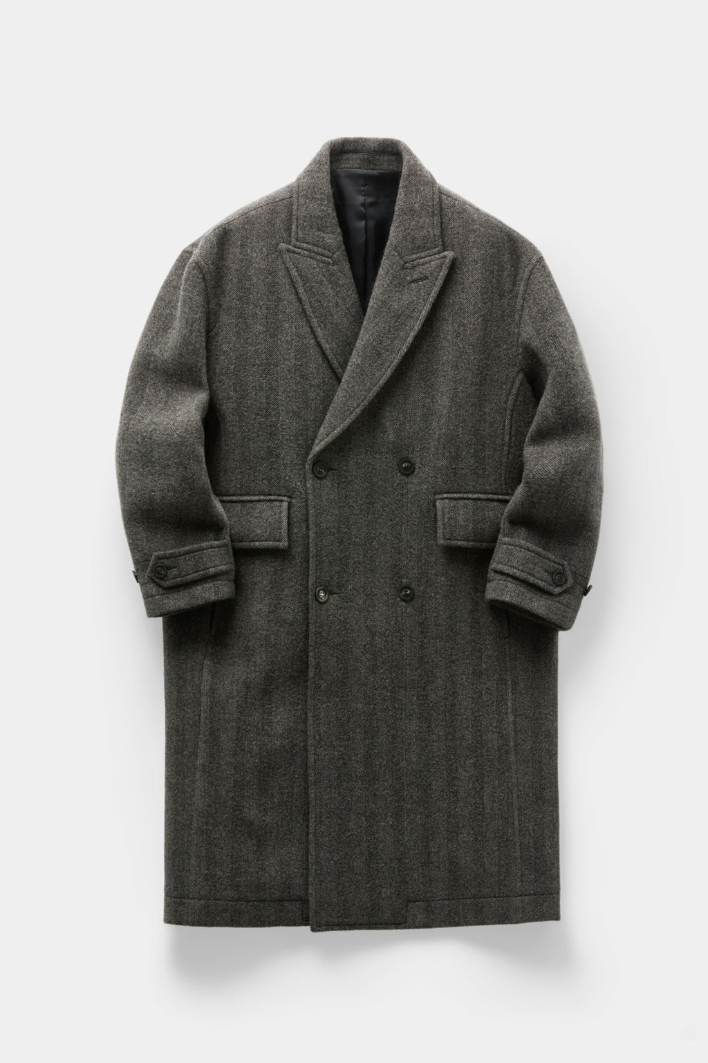 Coor - Classy Herringbone Twill Heavy Coat (Melange Brown) product image 1 | TRAB K-Fashion Australia