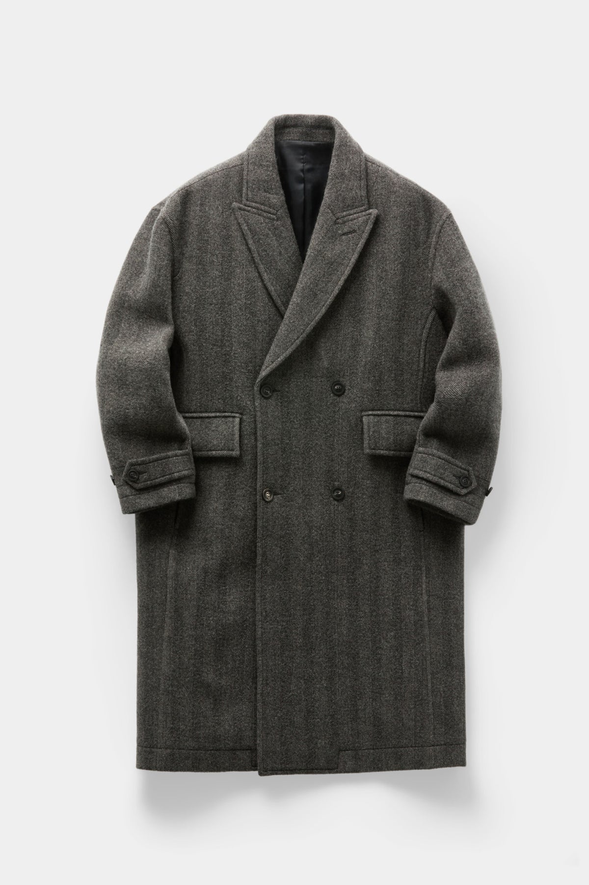 Coor - Classy Herringbone Twill Heavy Coat (Melange Brown) product image 1 | TRAB K-Fashion Australia