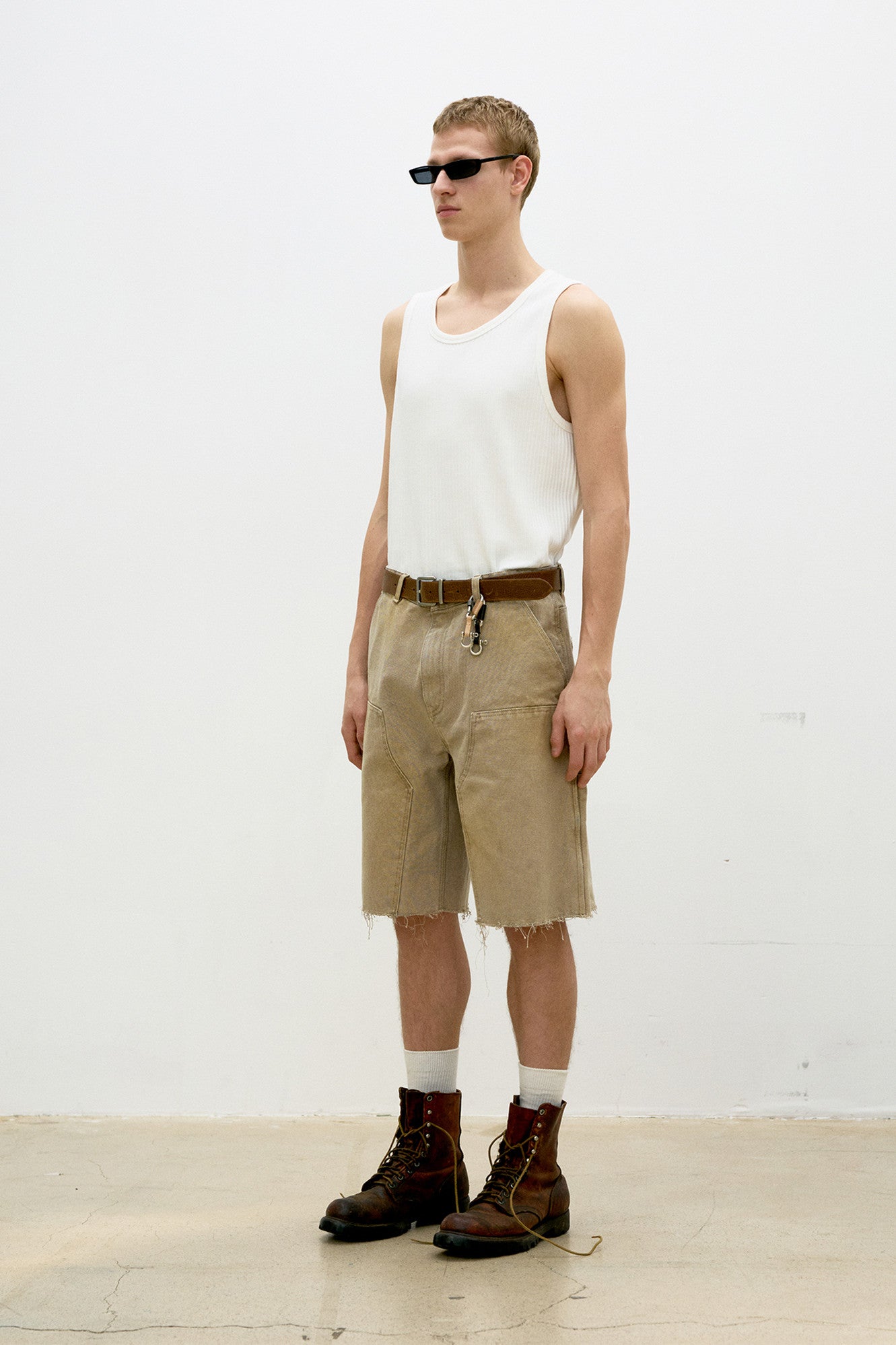 Coor - Over Dyed Bermuda Double Knee Pants (Washed Beige) product image 3 | TRAB K-Fashion Australia