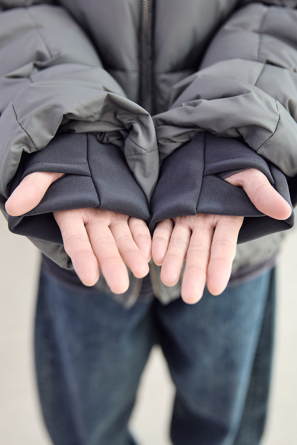 Hatchingroom - Heavy Goose Down Puffer Jacket Olive (Grey) product image 12 | TRAB K-Fashion Australia