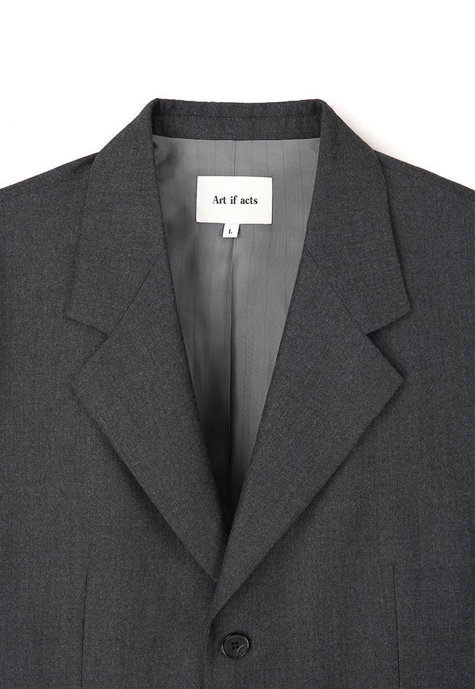 Art if acts - 2 Button Wool Blazer (Charcoal) product image 10 | TRAB K-Fashion Australia