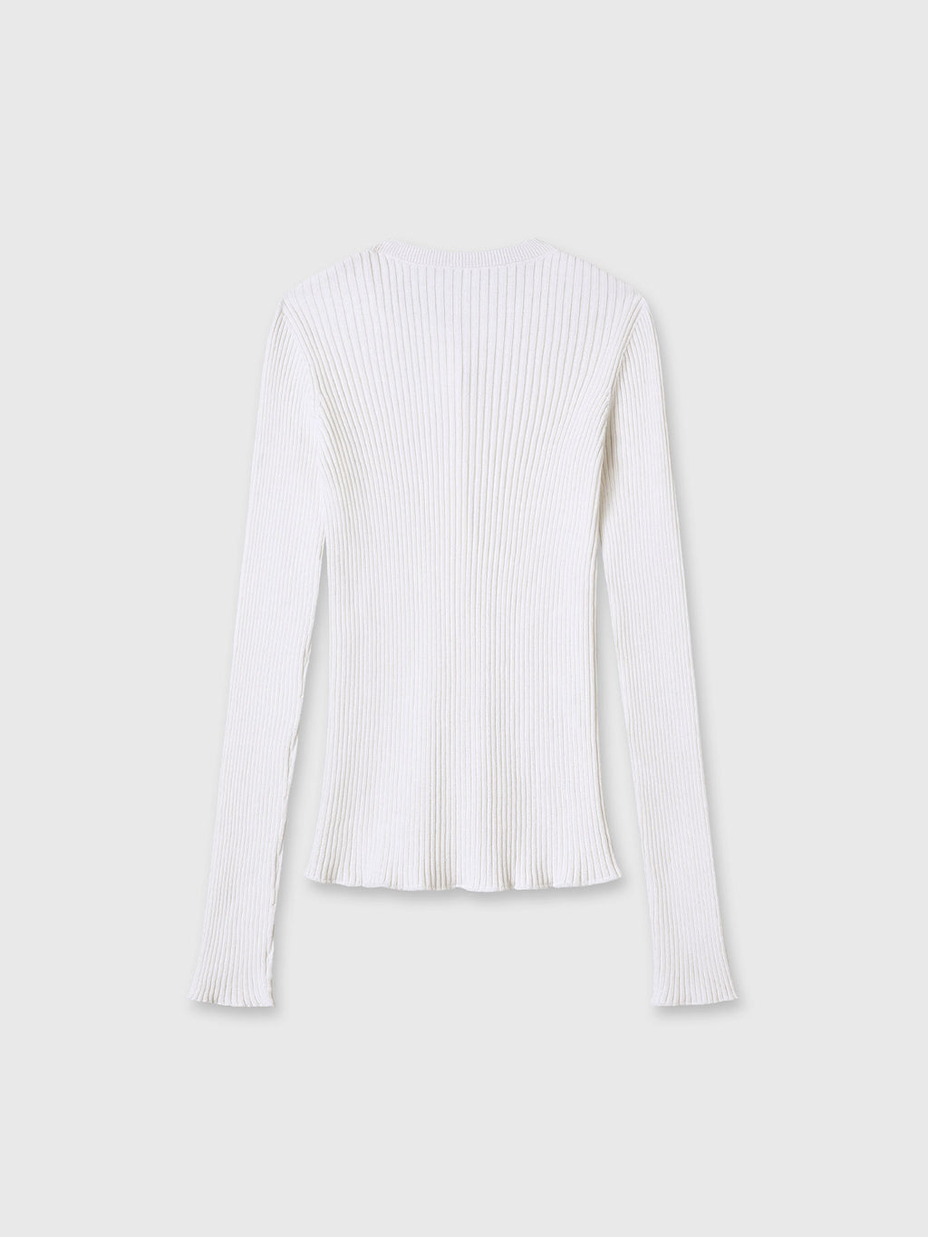 Tonywack - Silk Cotton Ribbed Button Cardigan (Off White) product image 9 | TRAB K-Fashion Australia