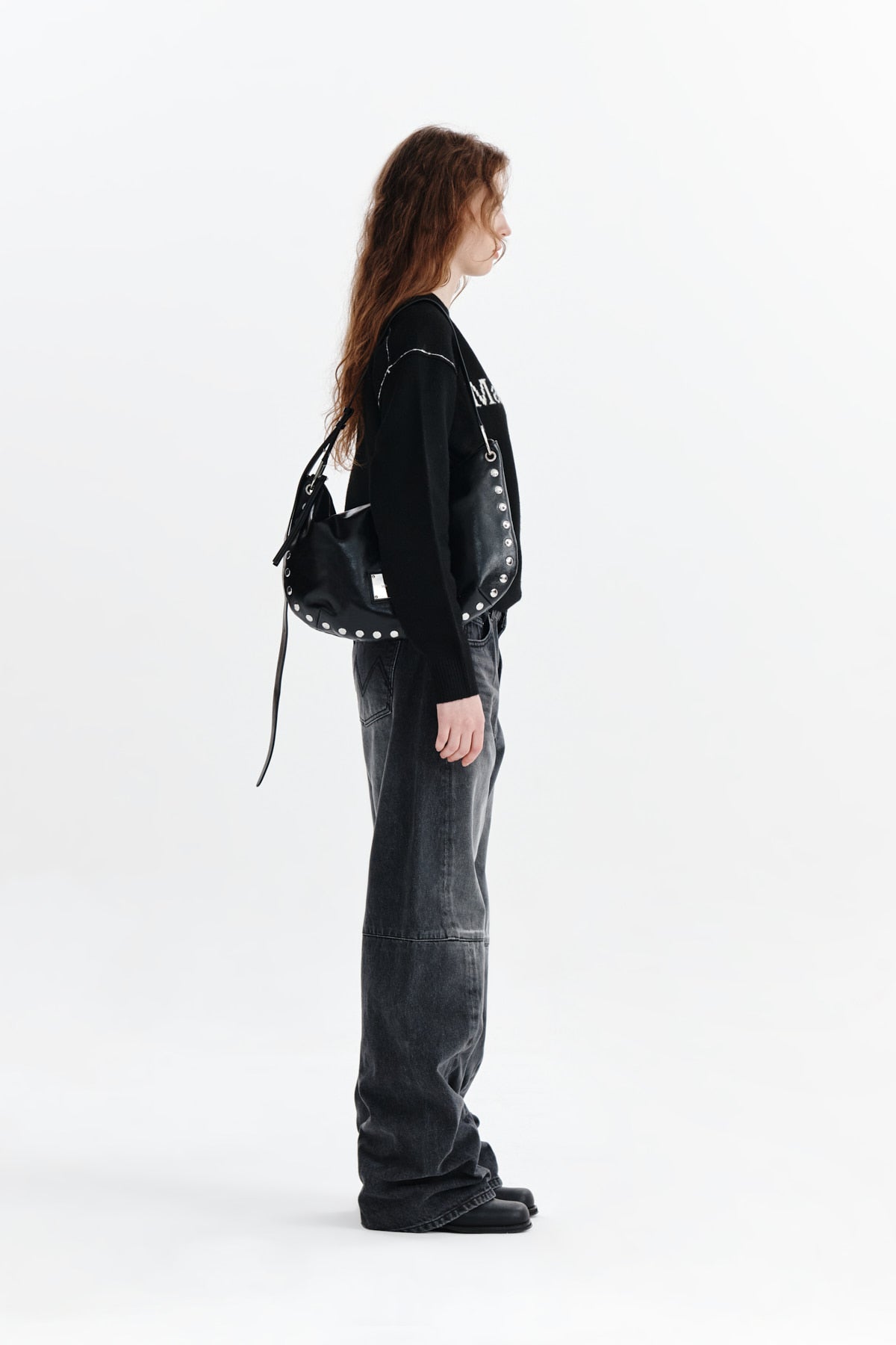 Matin Kim - Side Washed Denim Pants (Black) product image 6 | TRAB K-Fashion Australia