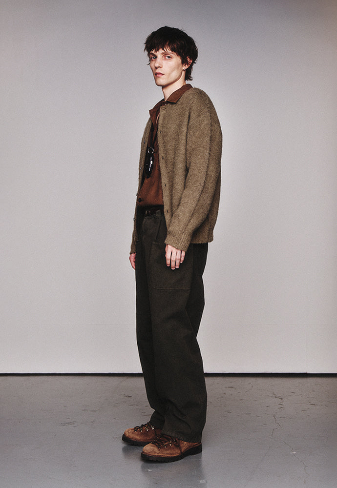 Art if acts - Mohair Round Neck Cardigan (Olive) product image 2 | TRAB K-Fashion Australia