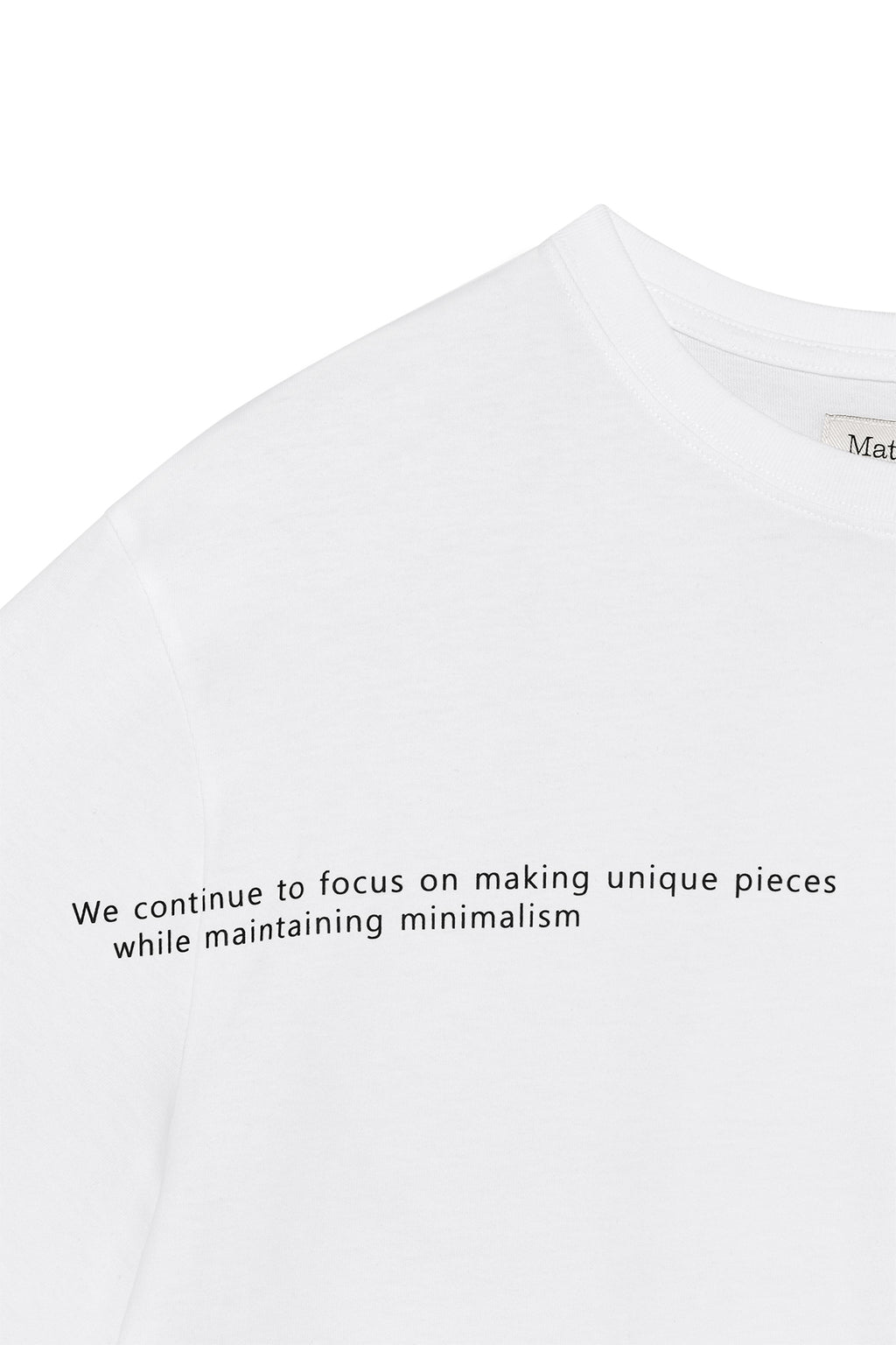 Matin Kim - Half Text Logo Top (White) product image 3 | TRAB K-Fashion Australia