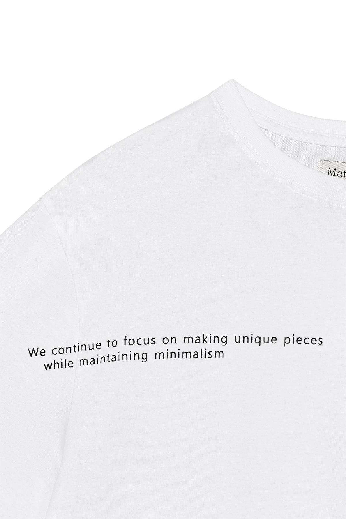 Matin Kim - Half Text Logo Top (White) product image 3 | TRAB K-Fashion Australia