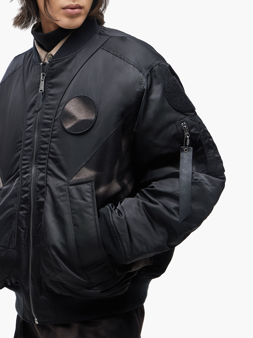 Jiyong Kim - Sun-Bleached Flight Jacket (Black) product image 6 | TRAB K-Fashion Australia