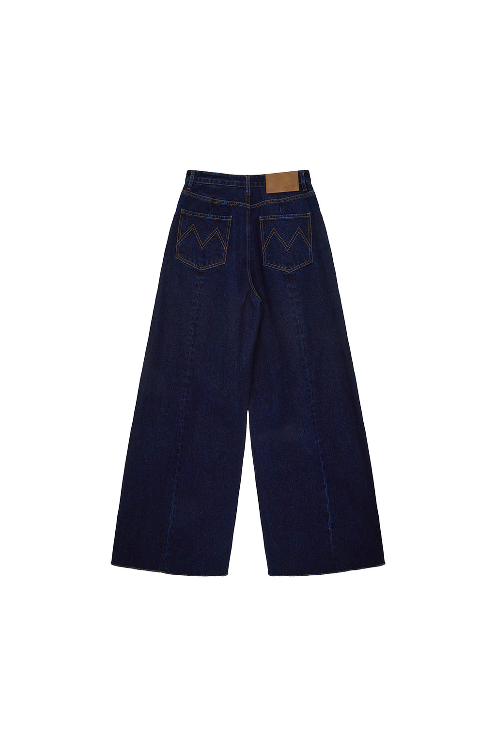 Matin Kim - Tuck Point Wide Denim Pants (Navy) product image 2 | TRAB K-Fashion Australia