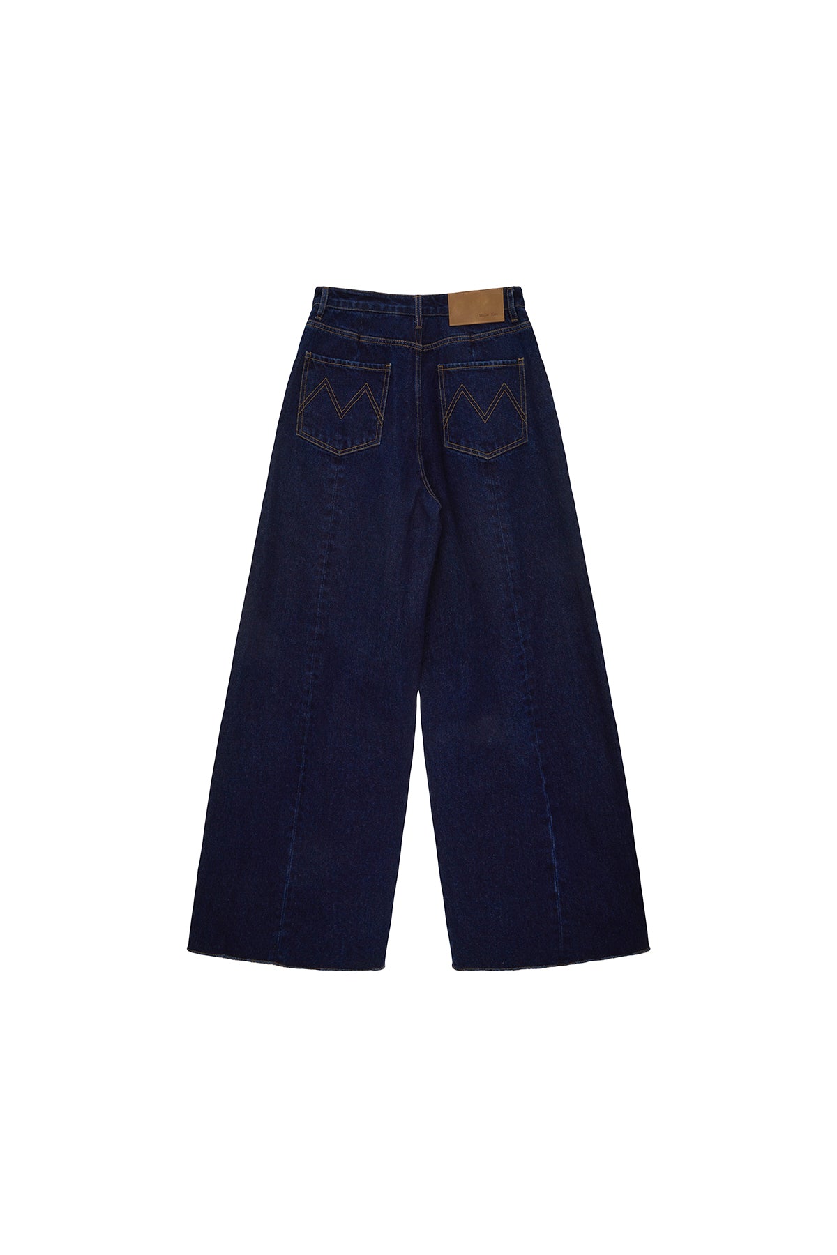 Matin Kim - Tuck Point Wide Denim Pants (Navy) product image 2 | TRAB K-Fashion Australia