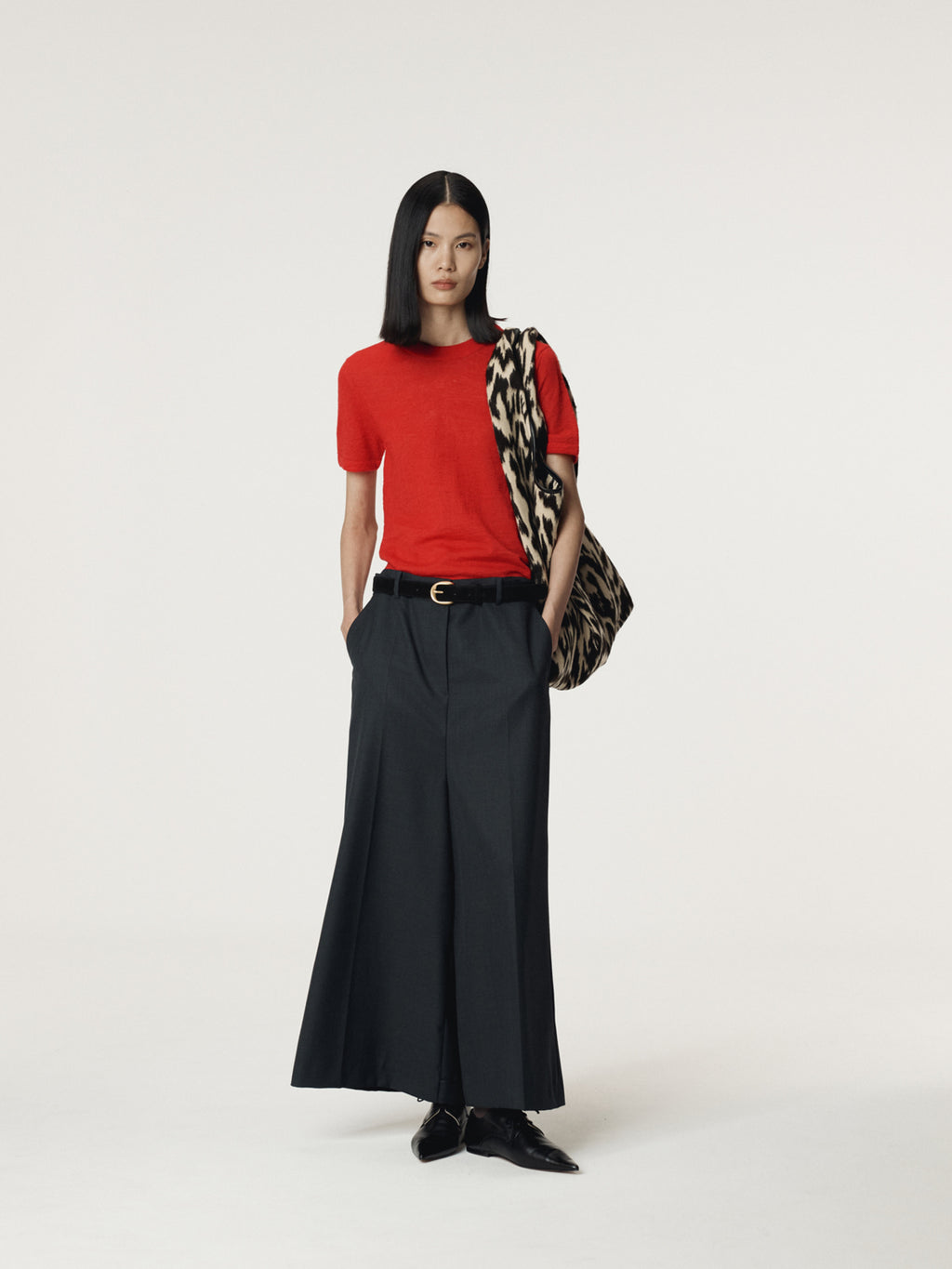 Recto - Rc Embroidery Sheer Knit Top (Scalet Red) product image 8 | TRAB K-Fashion Australia