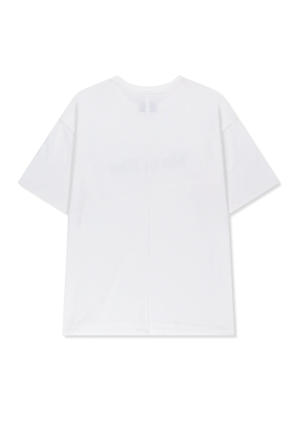 Matin Kim - Diagonal Cut Logo Top (White) product image 2 | TRAB K-Fashion Australia