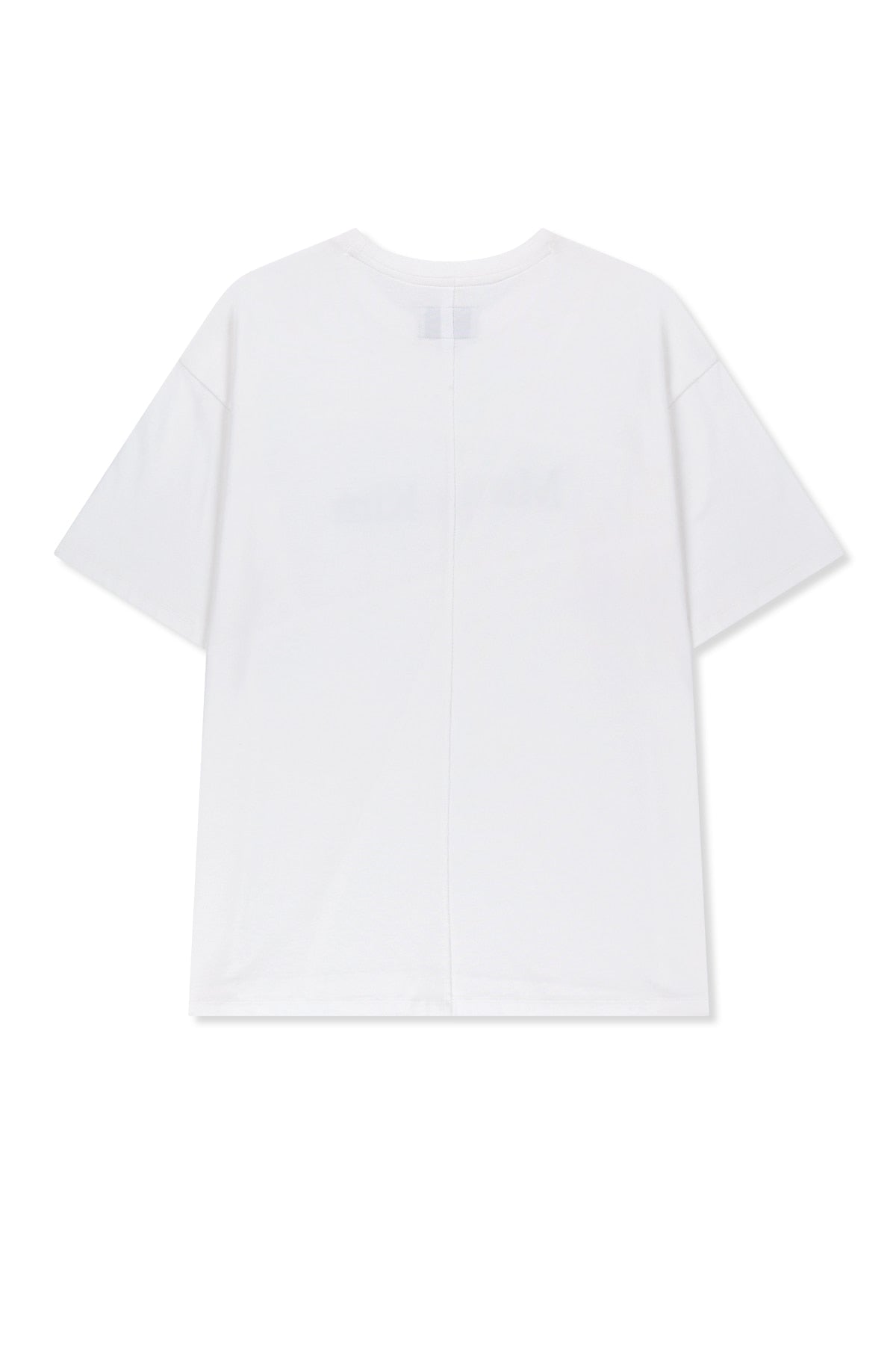 Matin Kim - Diagonal Cut Logo Top (White) product image 2 | TRAB K-Fashion Australia