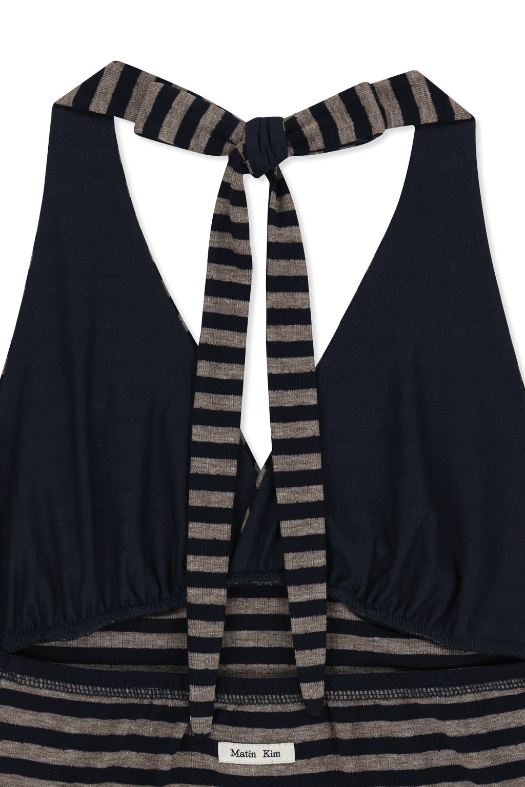 Matin Kim - Striped Halter Neck Top (Navy) product image 4 | TRAB K-Fashion Australia