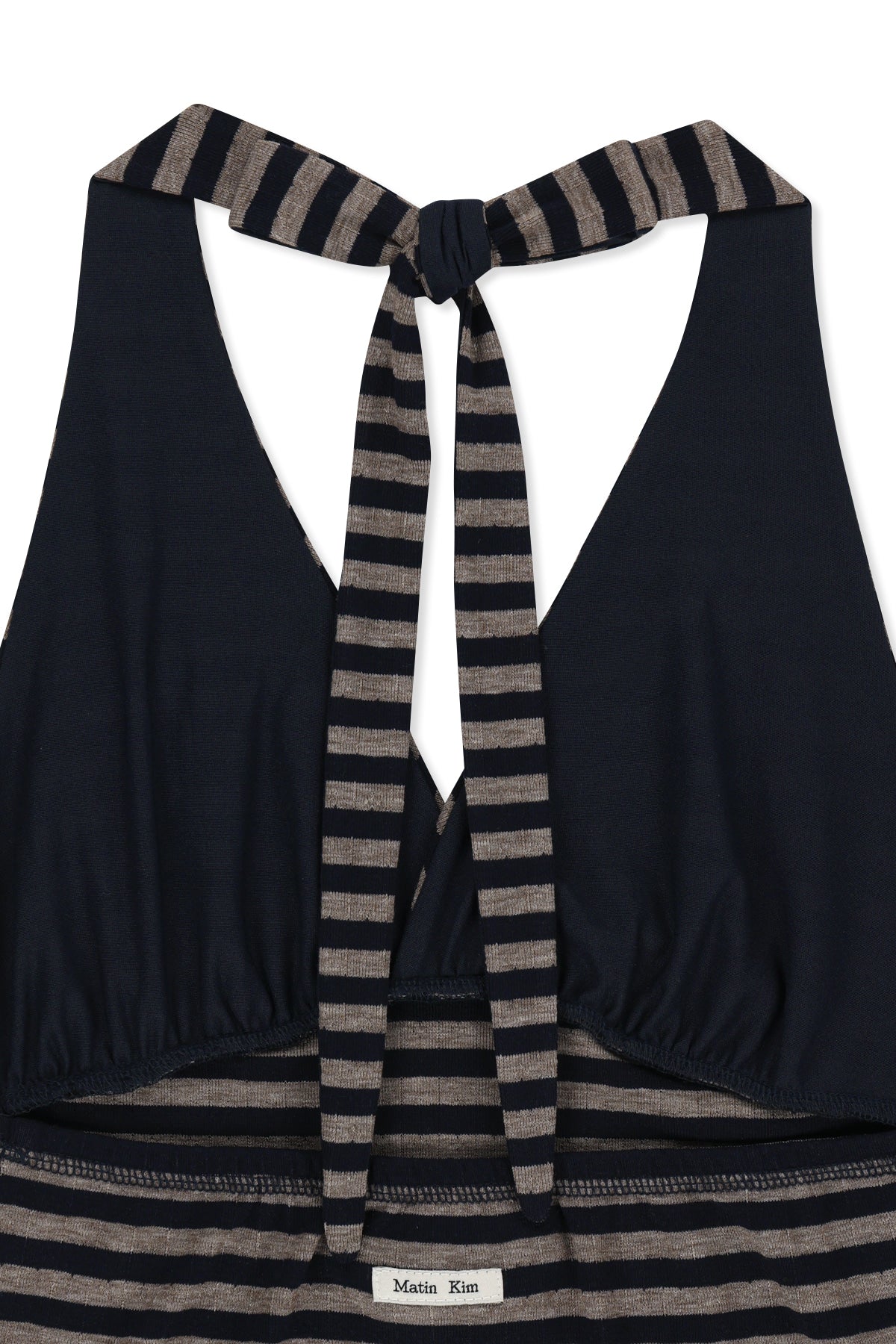 Matin Kim - Striped Halter Neck Top (Navy) product image 4 | TRAB K-Fashion Australia