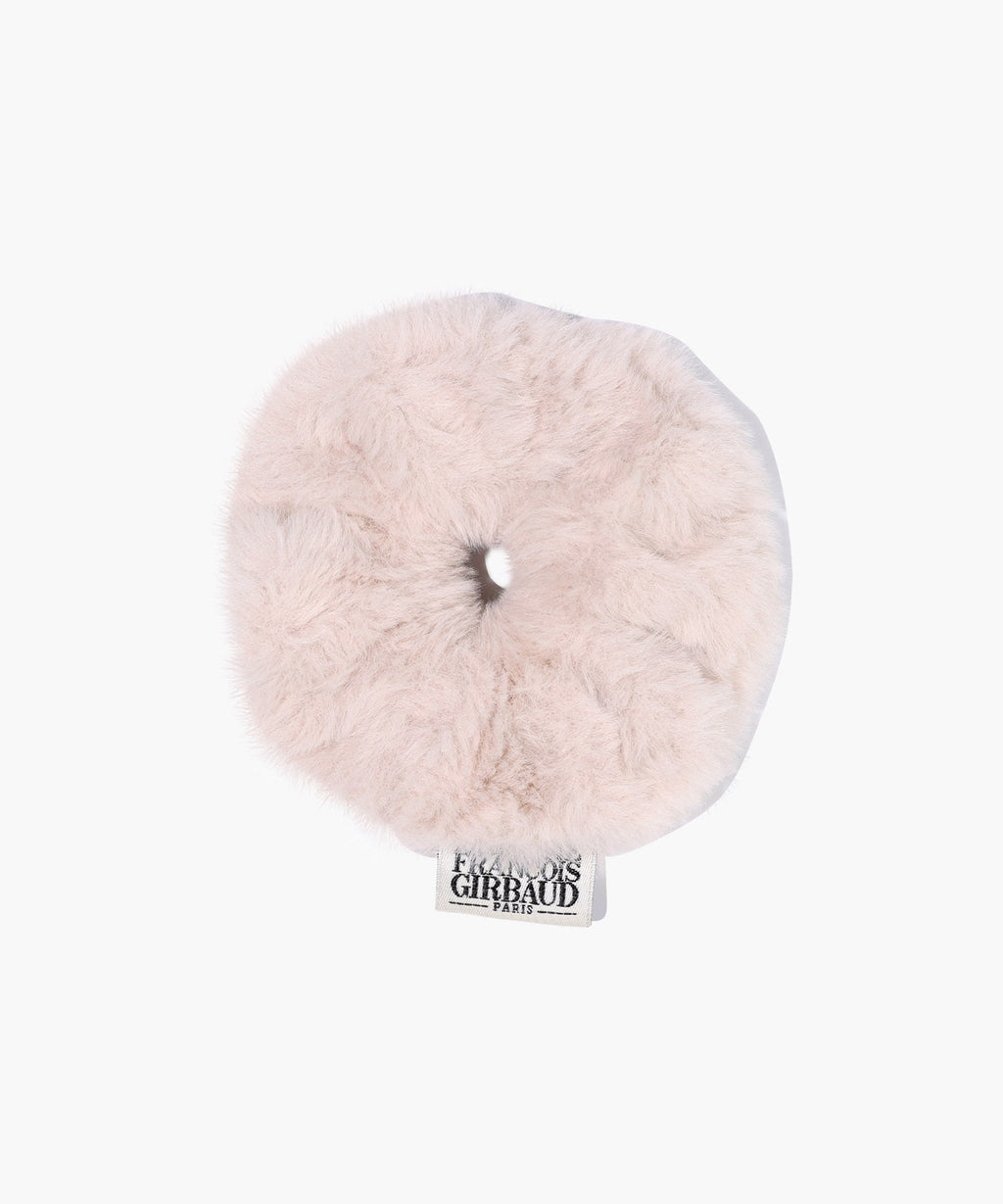 Marithe & Francois Girbaud - Classic Logo Fur Scrunchie (Baby Pink) product image 2 | TRAB K-Fashion Australia