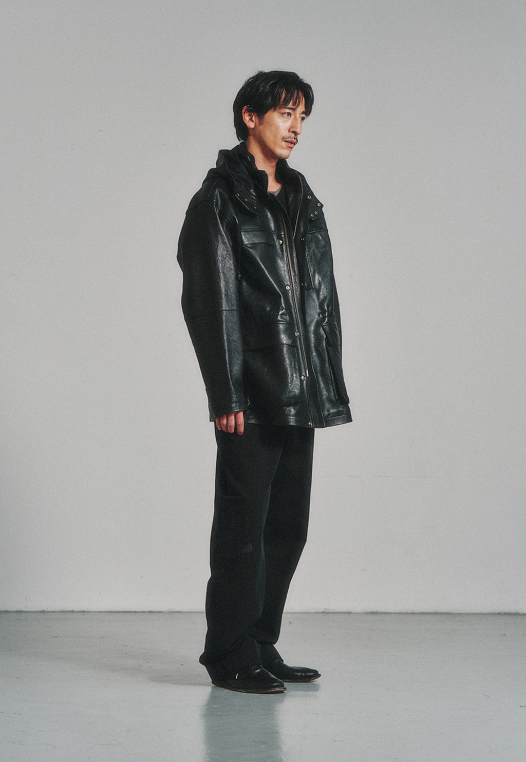 Art if acts - Vegetable Leather Rain Coat (Black) product image 3 | TRAB K-Fashion Australia