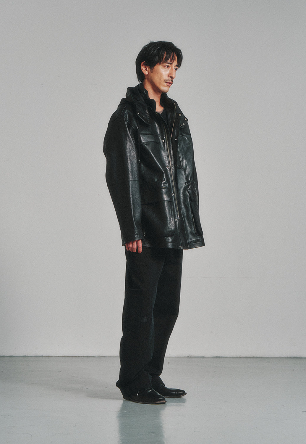Art if acts - Vegetable Leather Rain Coat (Black) product image 3 | TRAB K-Fashion Australia