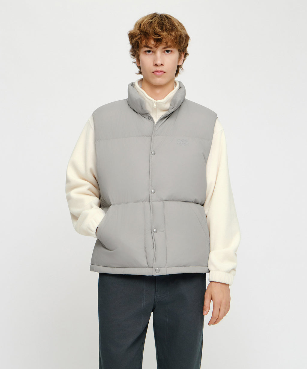 Marithe & Francois Girbaud - High Neck Down Vest (Light Gray) product image 1 | TRAB K-Fashion Australia