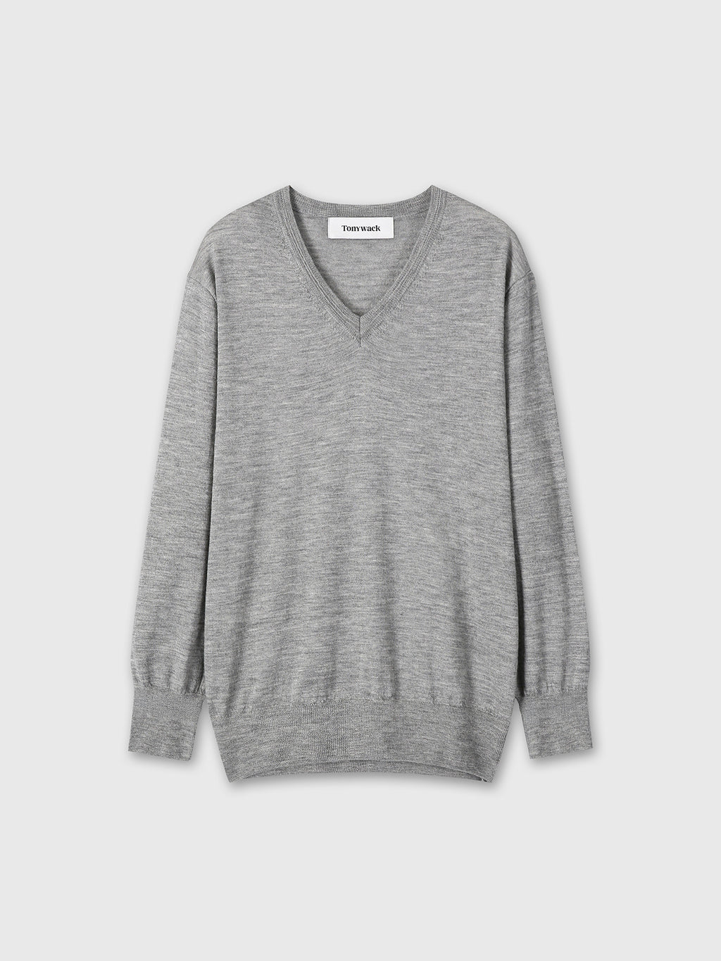Tonywack - Airy Cashmere V-Neck (Melange Grey) product image 8 | TRAB K-Fashion Australia