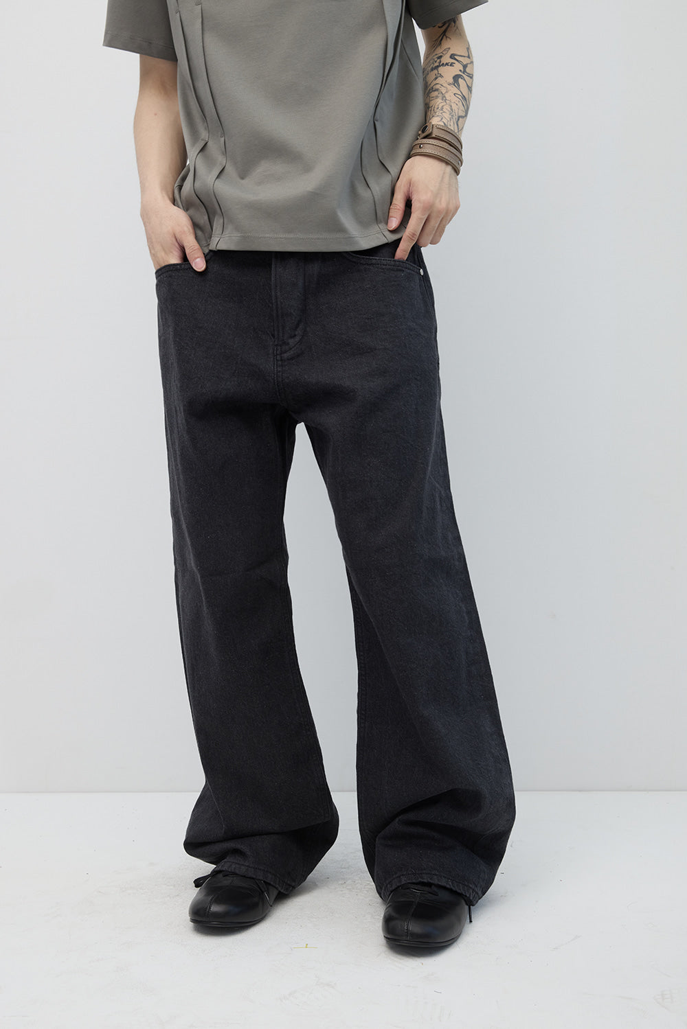 Hatchingroom - Regular Selvedge Jeans (Dark Grey) product image 13 | TRAB K-Fashion Australia