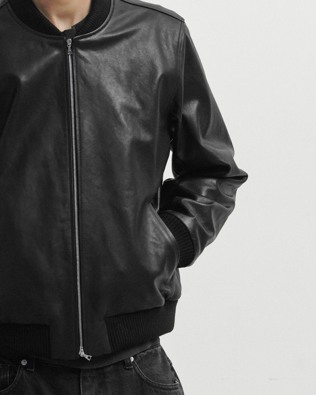 Brownyard - Washed Leather Blouson (Black) product image 4 | TRAB K-Fashion Australia