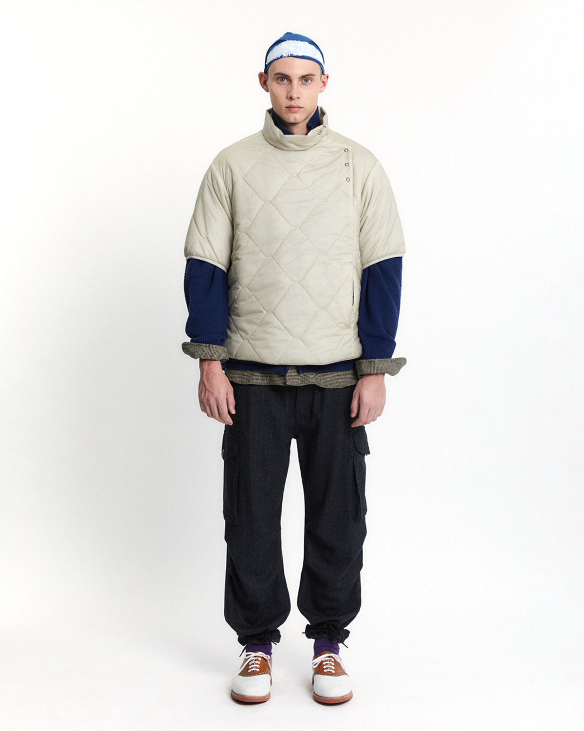 Eastlogue - Quilted Anorak Jumper (Cream Quilting) product image 1 | TRAB K-Fashion Australia