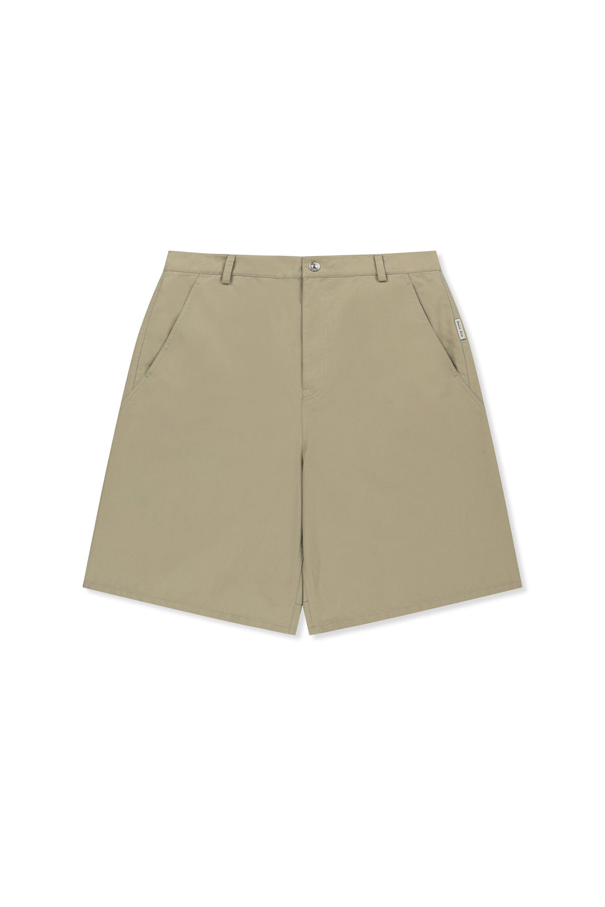 Matin Kim - Curved Seam Bermuda Pants (Beige) product image 1 | TRAB K-Fashion Australia