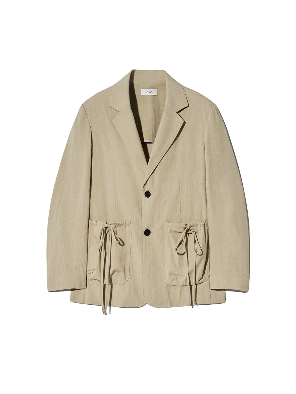 Kijun - Shirring Pocket Blazer (Beige) product image 9 | TRAB K-Fashion Australia