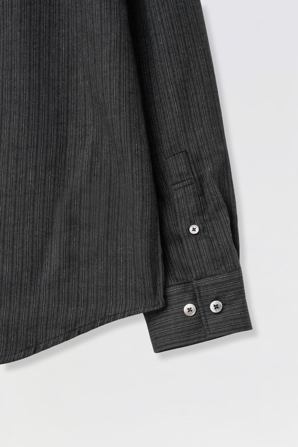 Hatchingroom - Shirring Shirt Vintage Stripe (Charcoal) product image 6 | TRAB K-Fashion Australia