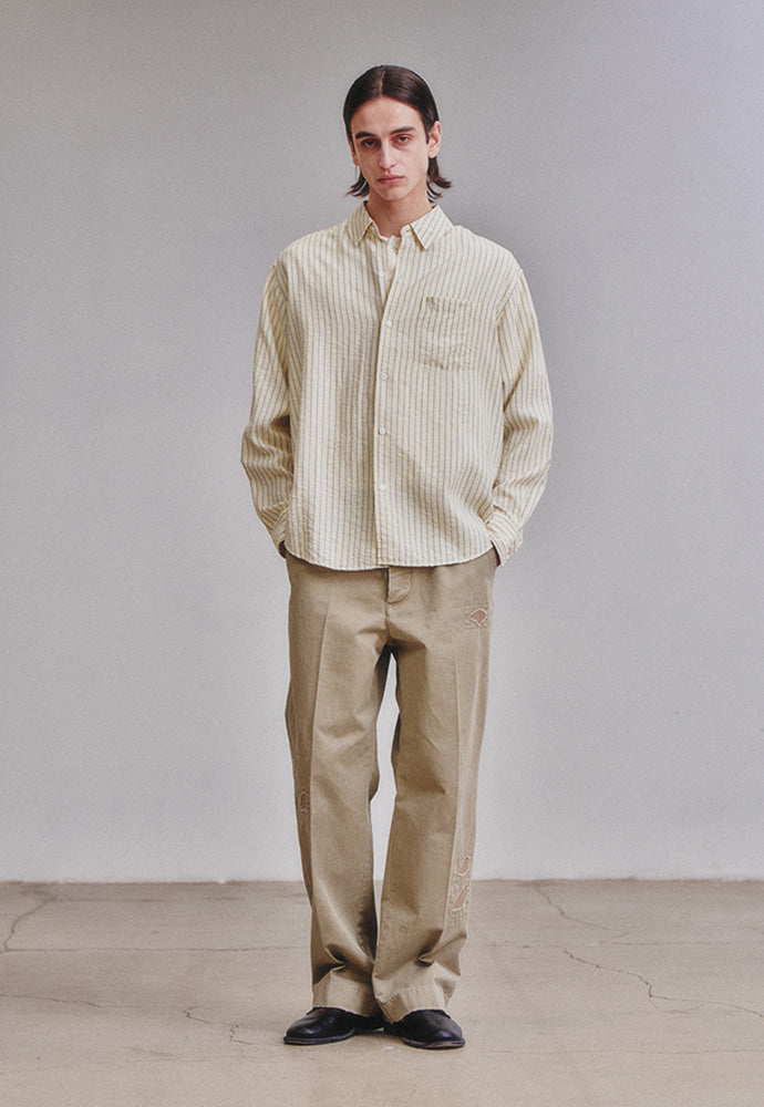 Art if acts - Wrinkle Rayon Shirt (Cream/Liberty Blue) product image 2 | TRAB K-Fashion Australia
