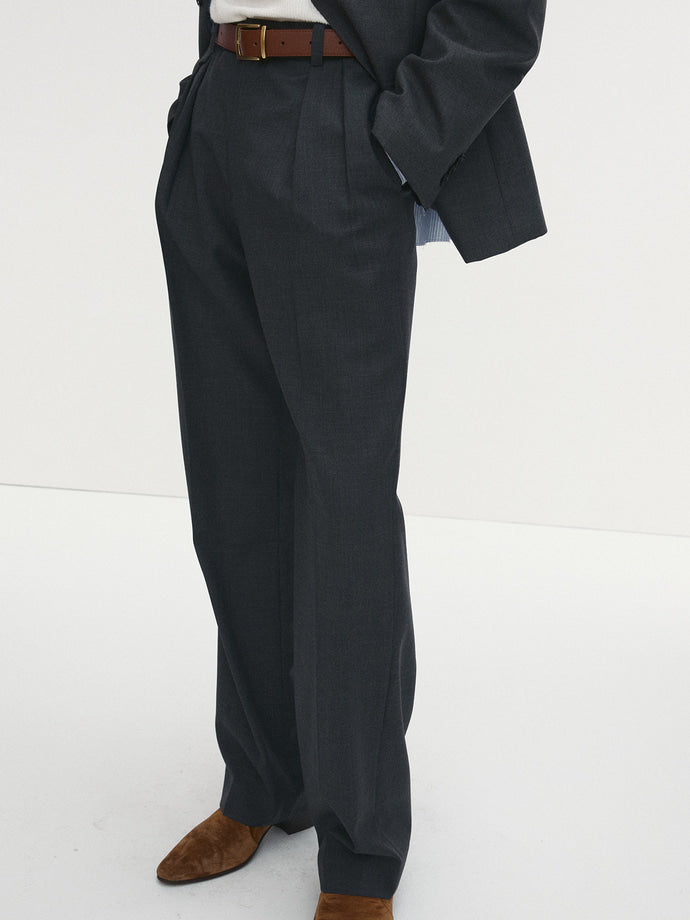 Tonywack - Double-Pleats Relaxed Trousers (Grey) product image 6 | TRAB K-Fashion Australia