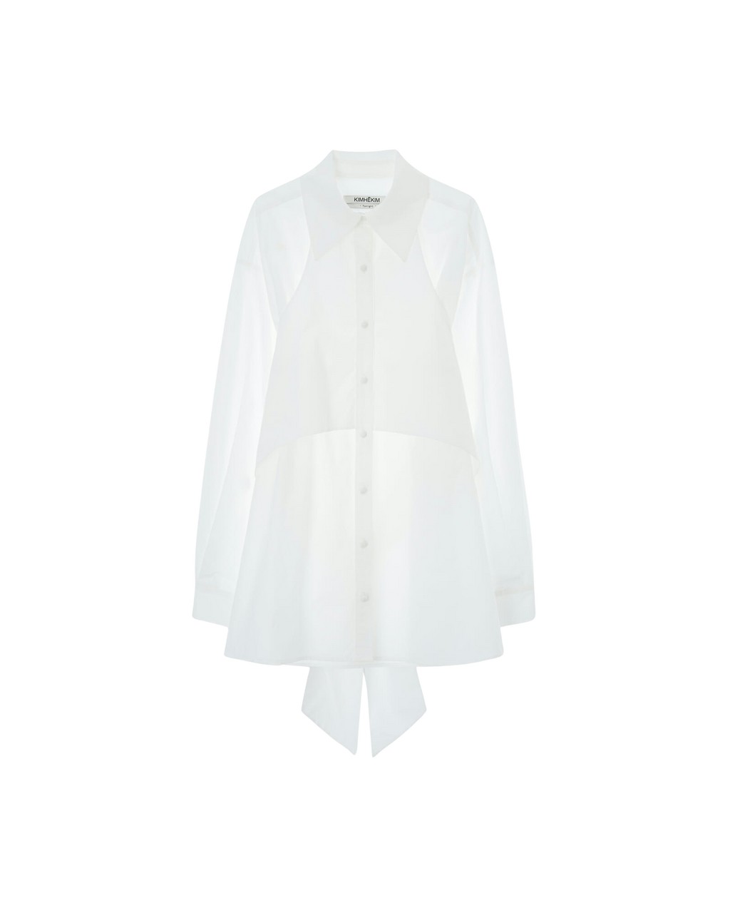 Kimhe Kim - Double Layered Cotton Shirt Dress (White) product image 6 | TRAB K-Fashion Australia