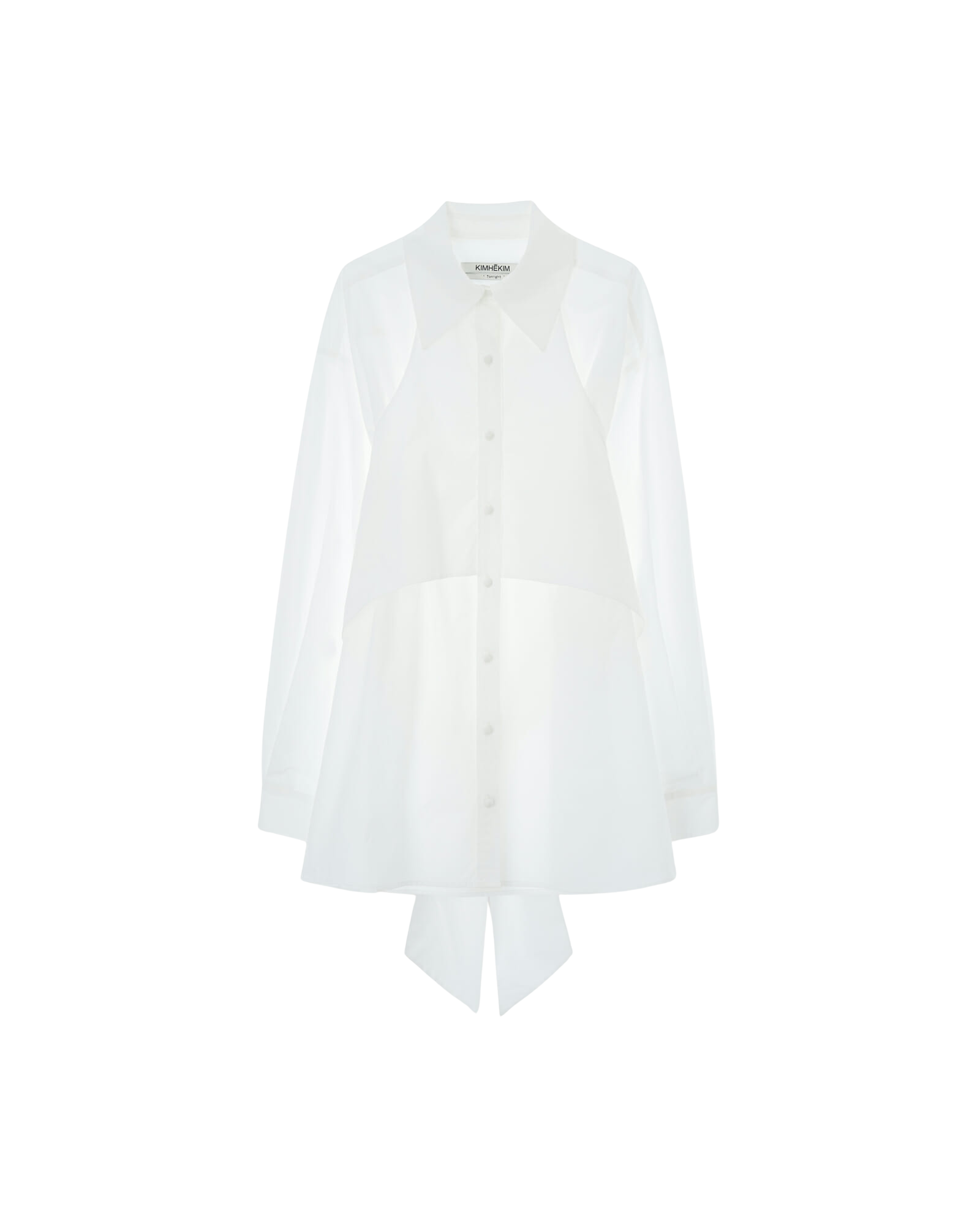 Kimhe Kim - Double Layered Cotton Shirt Dress (White) product image 6 | TRAB K-Fashion Australia