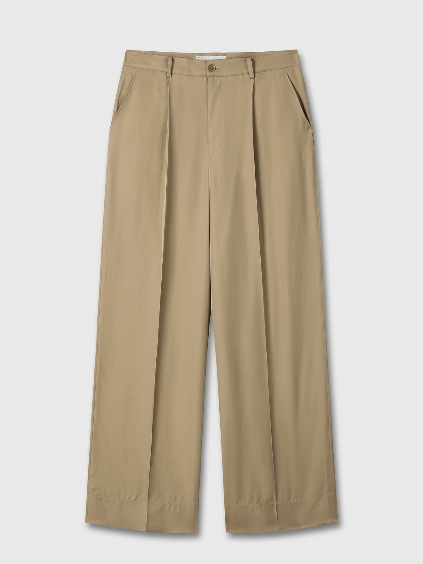 Tonywack - Silk Viscose One Tuck Trousers (Beige) product image 7 | TRAB K-Fashion Australia