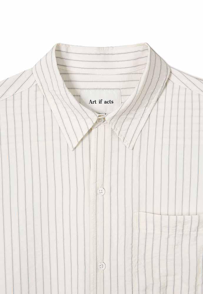 Art if acts - Wrinkle Rayon Half Shirt (Cream/Charcoal) product image 8 | TRAB K-Fashion Australia