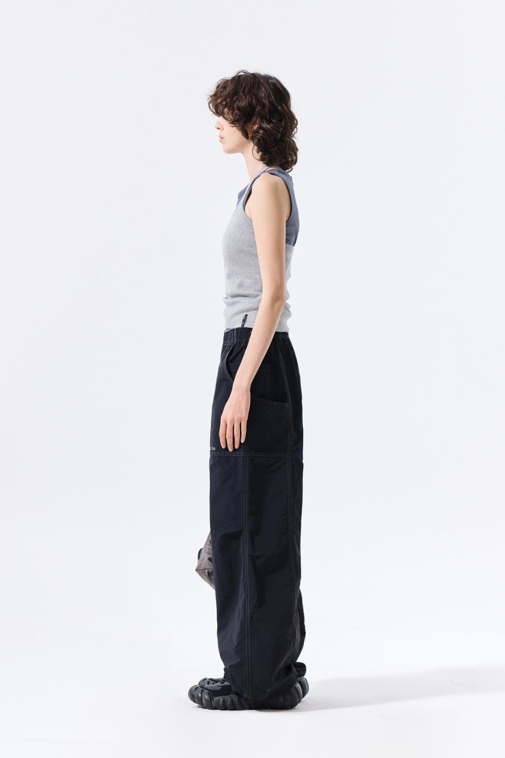 Matin Kim - Label Detail Halter Tank Top (Grey) product image 6 | TRAB K-Fashion Australia