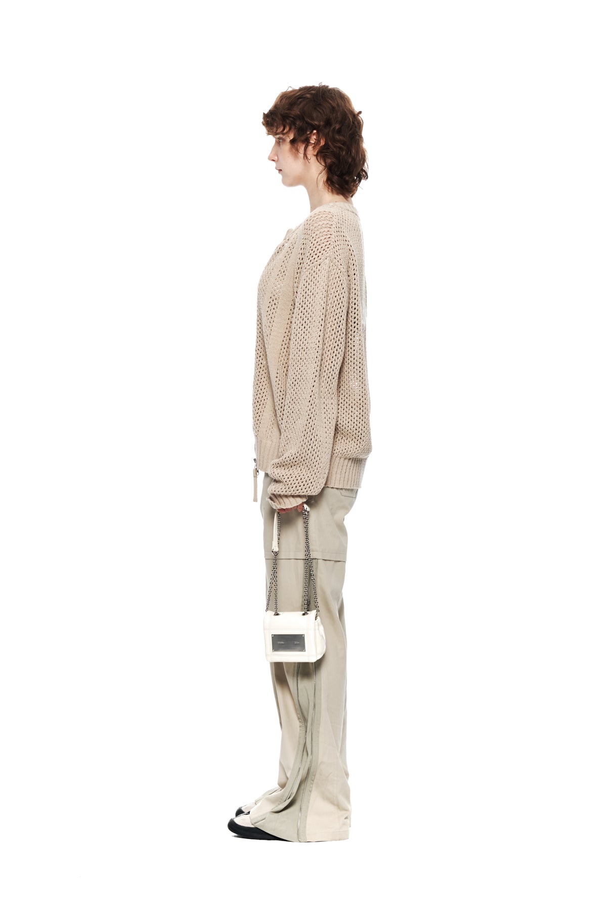 Matin Kim - Zipper Point Boots Cut Pants (Beige) product image 6 | TRAB K-Fashion Australia
