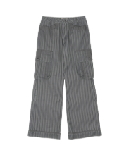 Coyseio - Stripe Big Pocket Cargo Pants (Charcoal) product image 1 | TRAB K-Fashion Australia