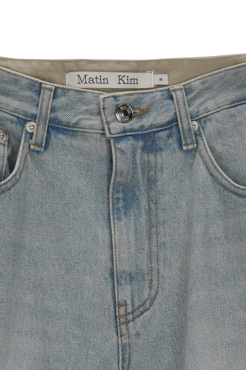 Matin Kim - Double Side Carpenter Denim Pants (Blue) product image 3 | TRAB K-Fashion Australia