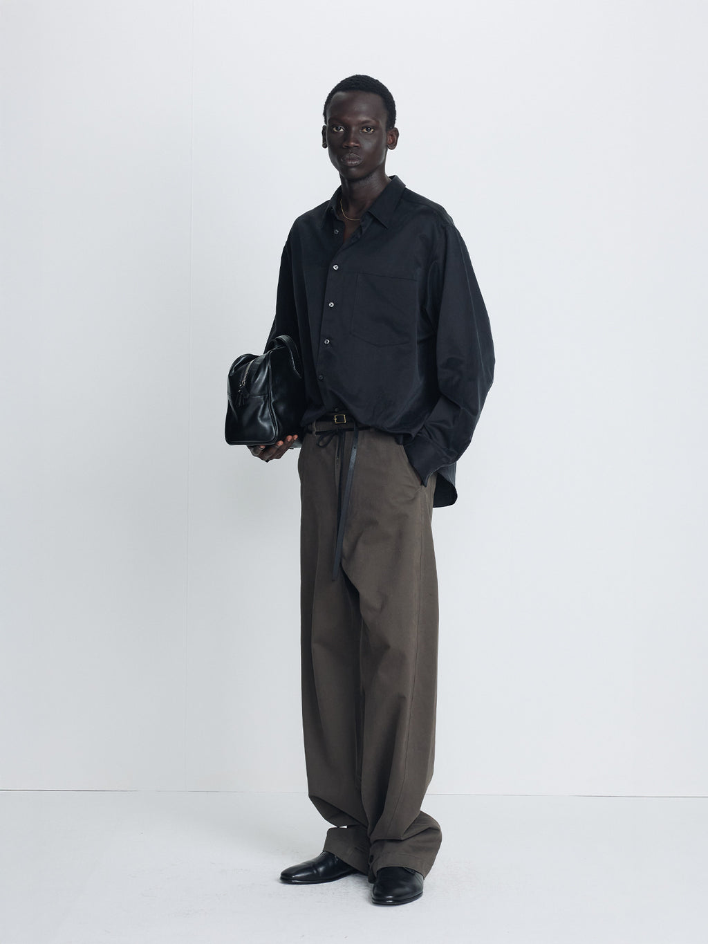 Tonywack - Silk Cotton Essential Shirt (Black) product image 1 | TRAB K-Fashion Australia