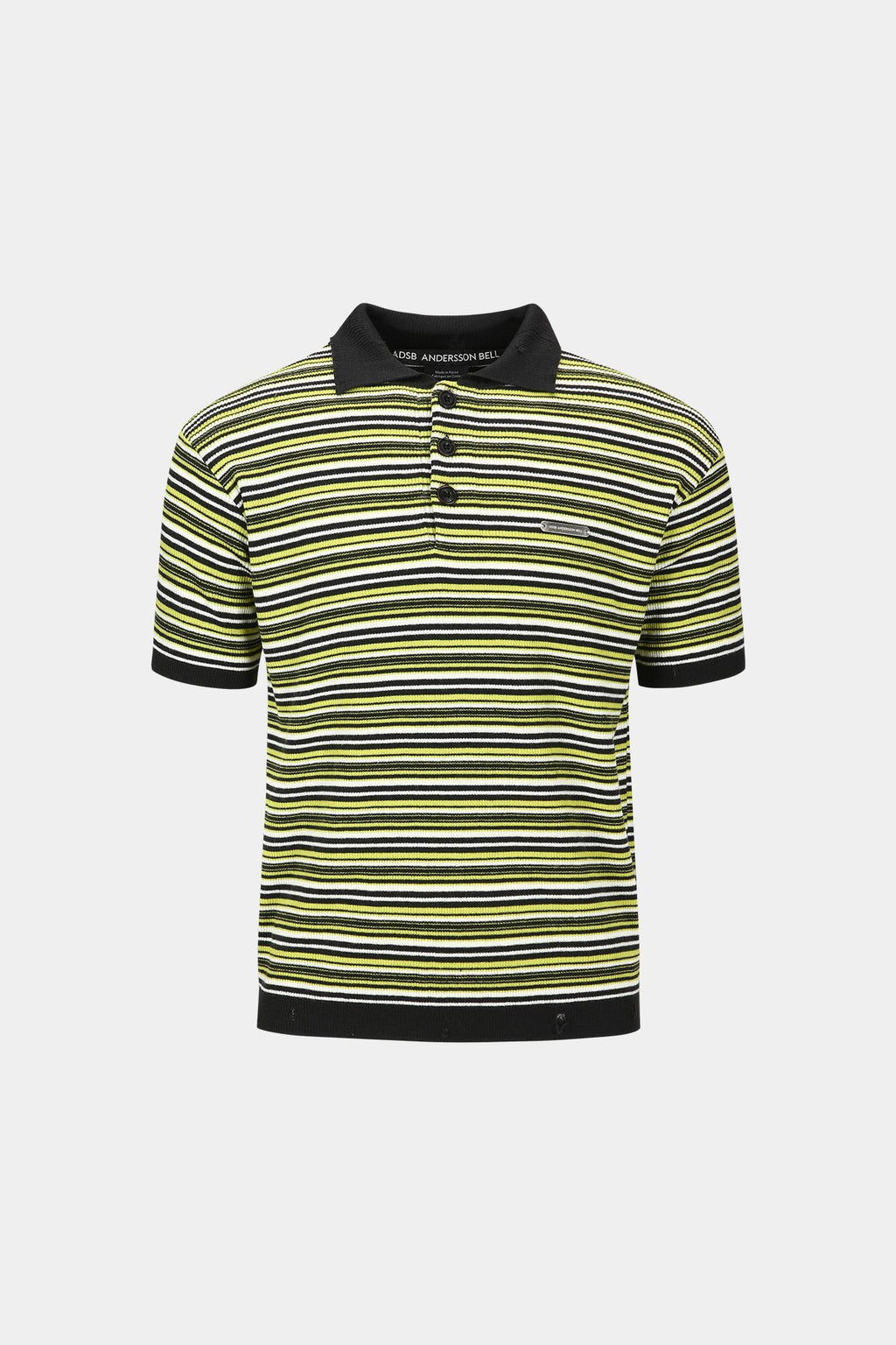 Andersson Bell - Stripe Polo Sweater (Charcoal/Lime) product image 10 | TRAB K-Fashion Australia