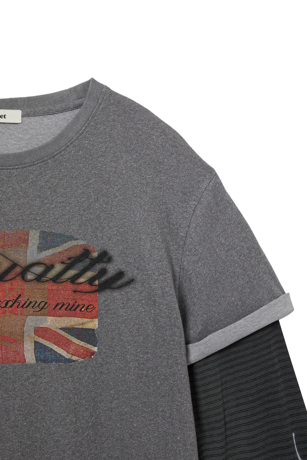 Deinet - Layered Vintage Long Sleeve (Charcoal) product image 4 | TRAB K-Fashion Australia