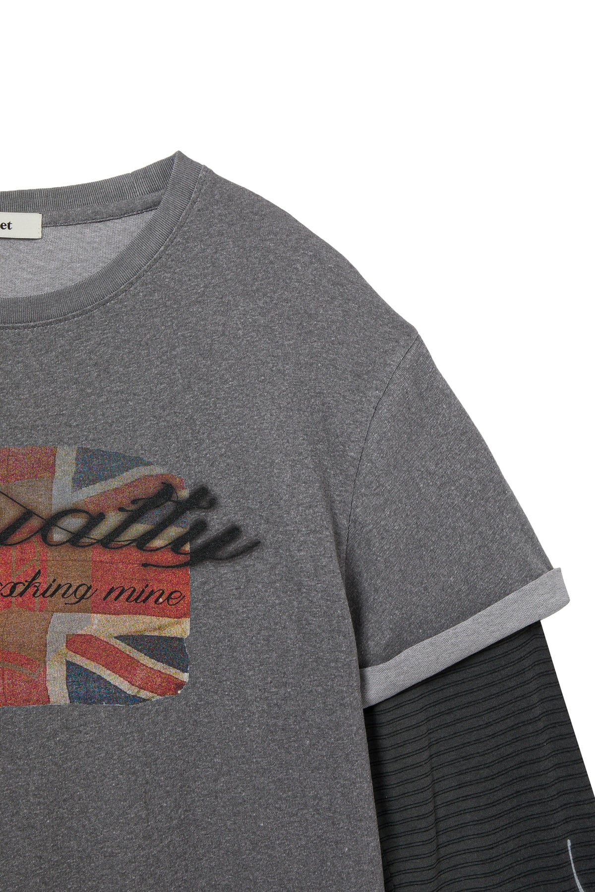 Deinet - Layered Vintage Long Sleeve (Charcoal) product image 4 | TRAB K-Fashion Australia