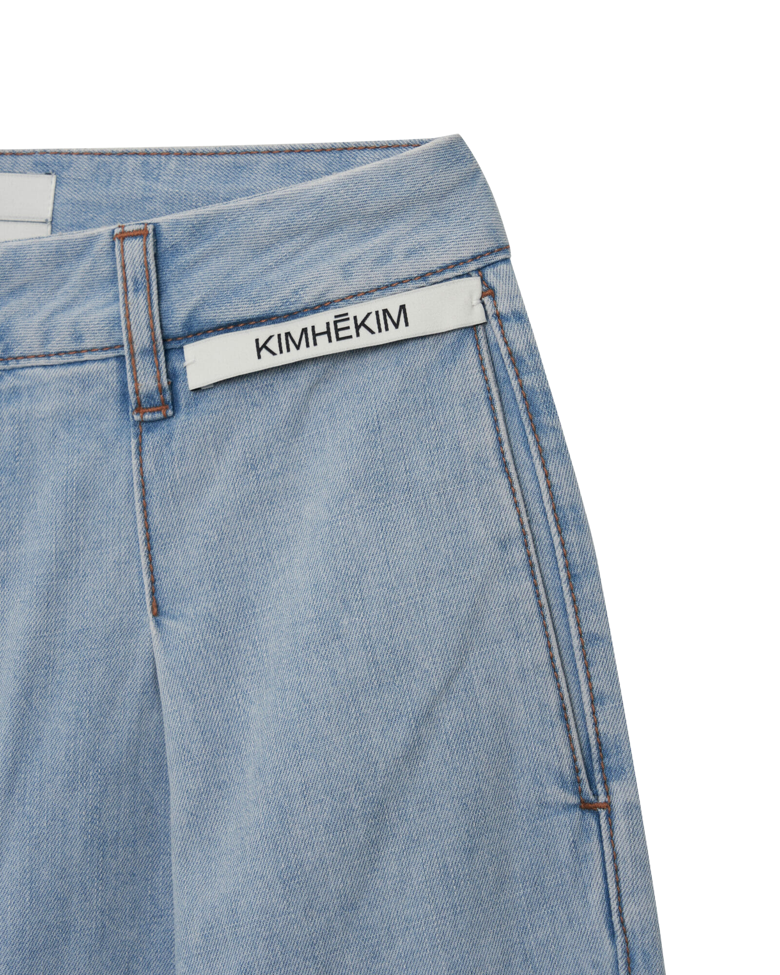 Kimhe Kim - Summer Pleated Wide Jeans (Sky Blue) product image 8 | TRAB K-Fashion Australia