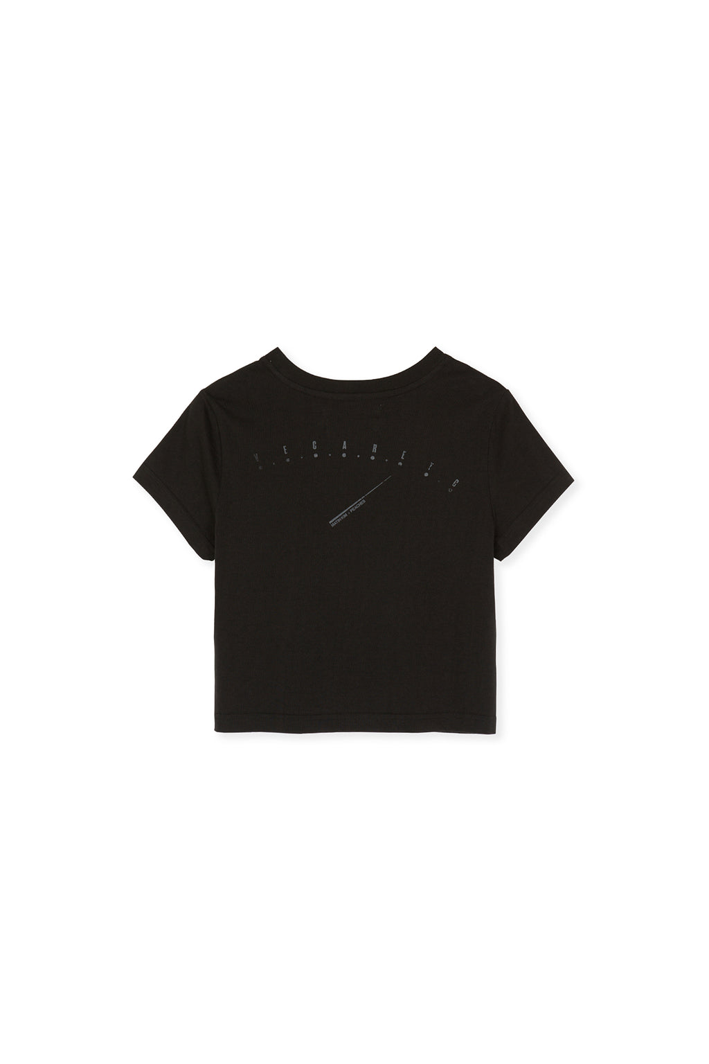 Matin Kim - Peaches Logo Graphic Crop Top (Black) product image 3 | TRAB K-Fashion Australia