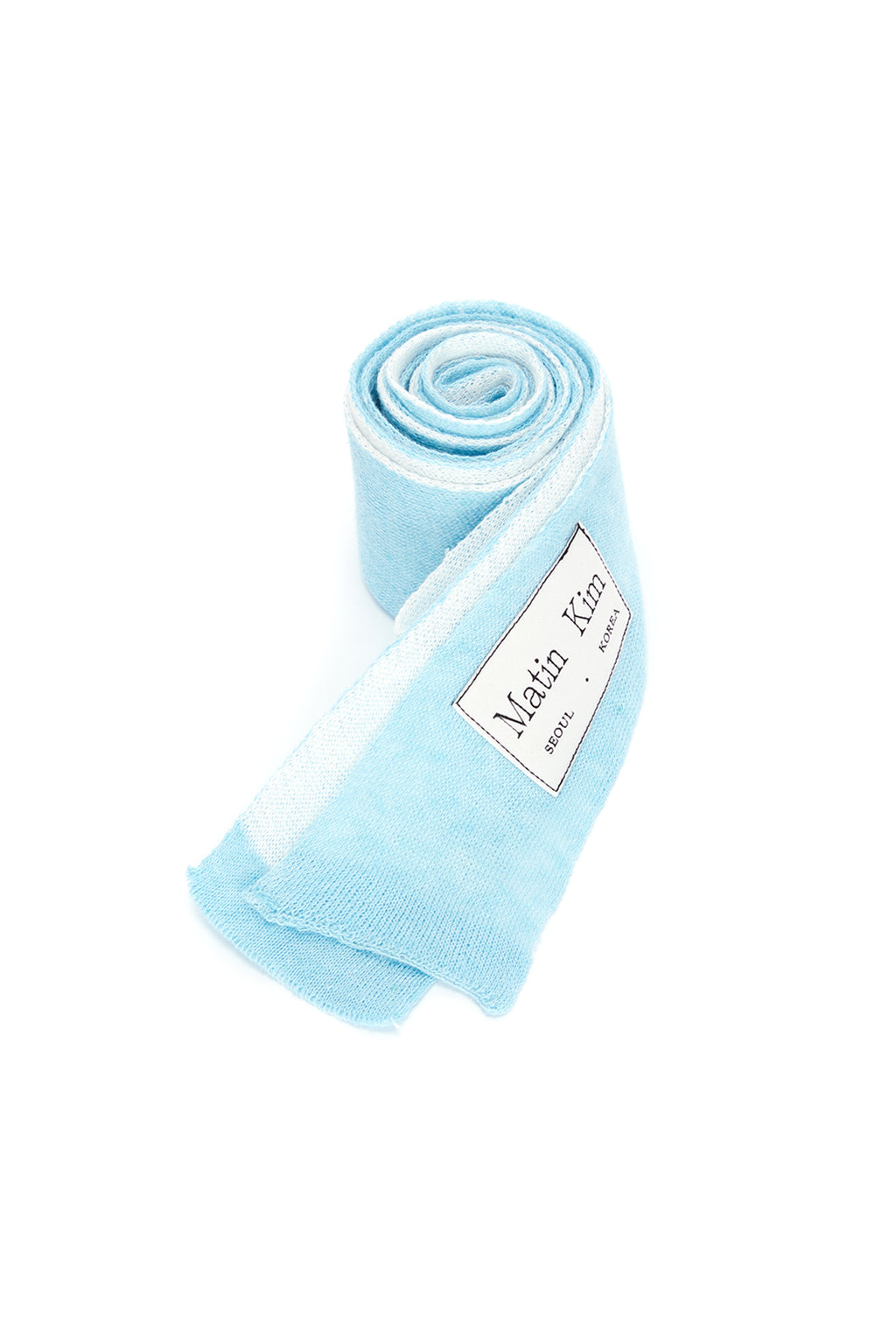 Matin Kim - Two Tone Lettering Muffler (Sky) product image 4 | TRAB K-Fashion Australia