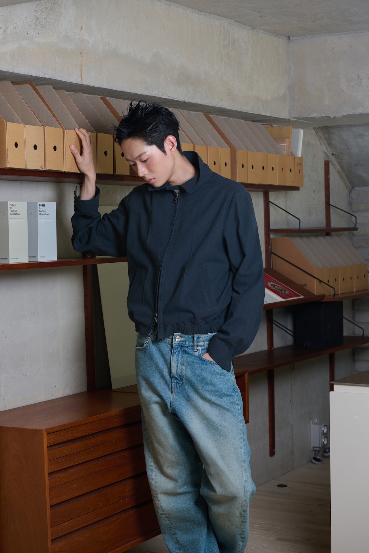 STU - Vintage Swing Jacket (Navy) product image 6 | TRAB K-Fashion Australia